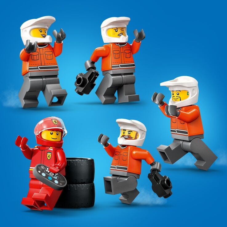 LEGO City F1 Pit Stop & Pit Crew With Ferrari Car (60443) (4)