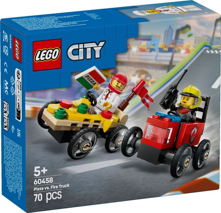 LEGO City Pizza vs. Fire Truck Race Car (60458) (0)