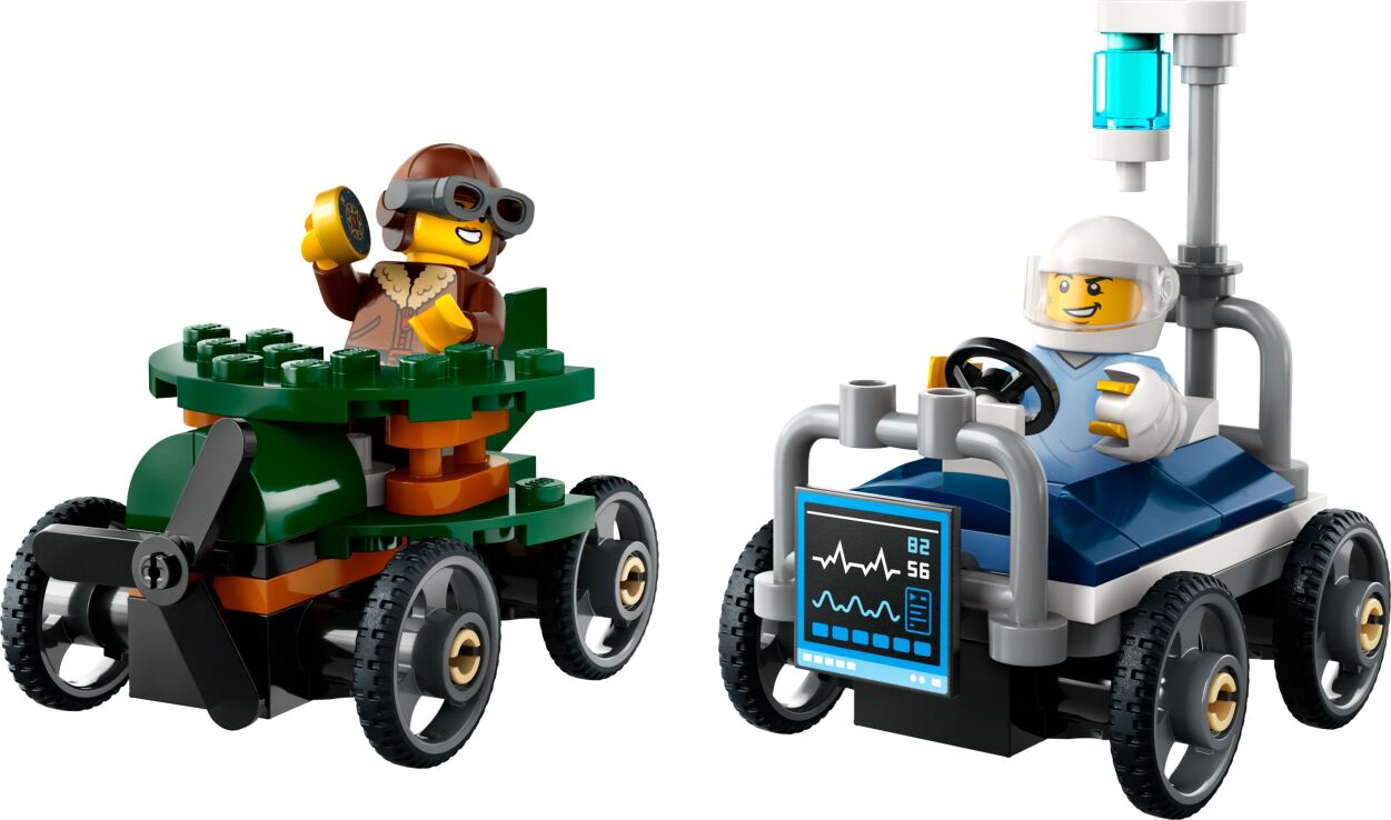 LEGO® City Airplane vs. Hospital Bed Race Car Pack (60459) (1)