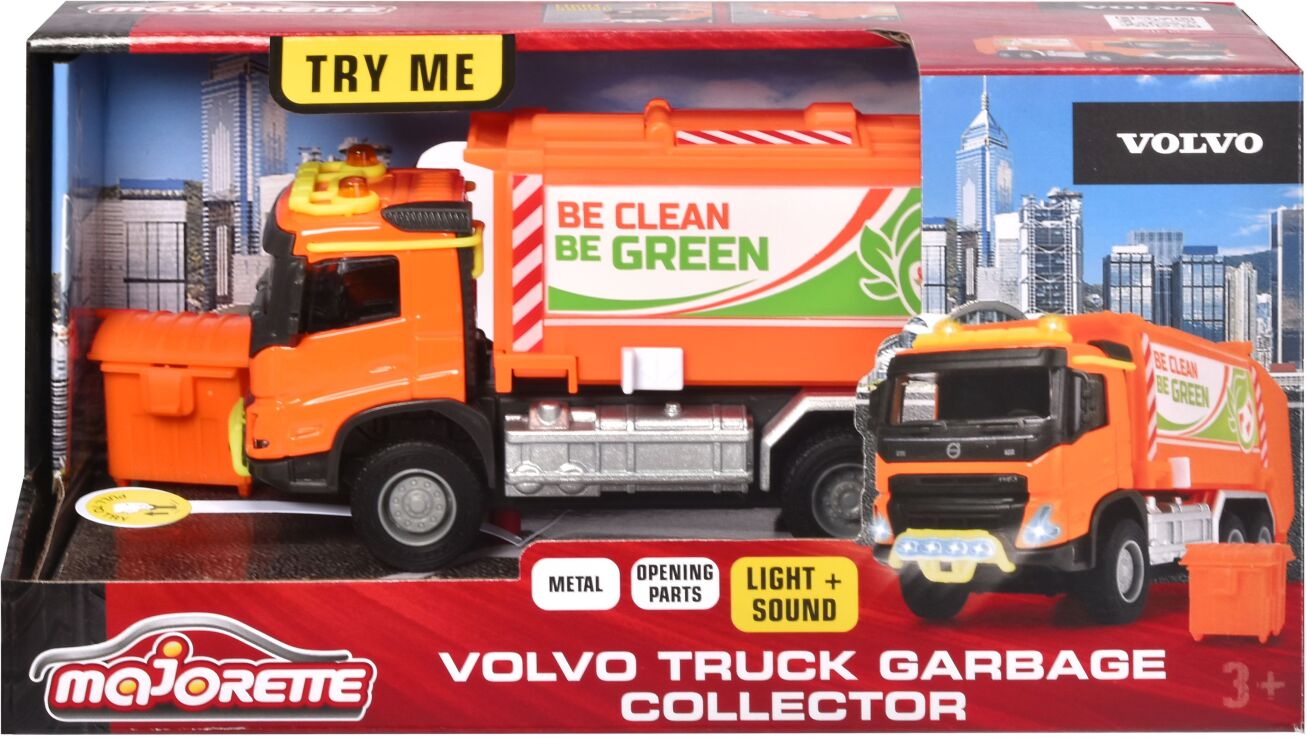 Majorette D/C Όχημα Volvo Garbage Truck Collector 19cm (213743000) (1)