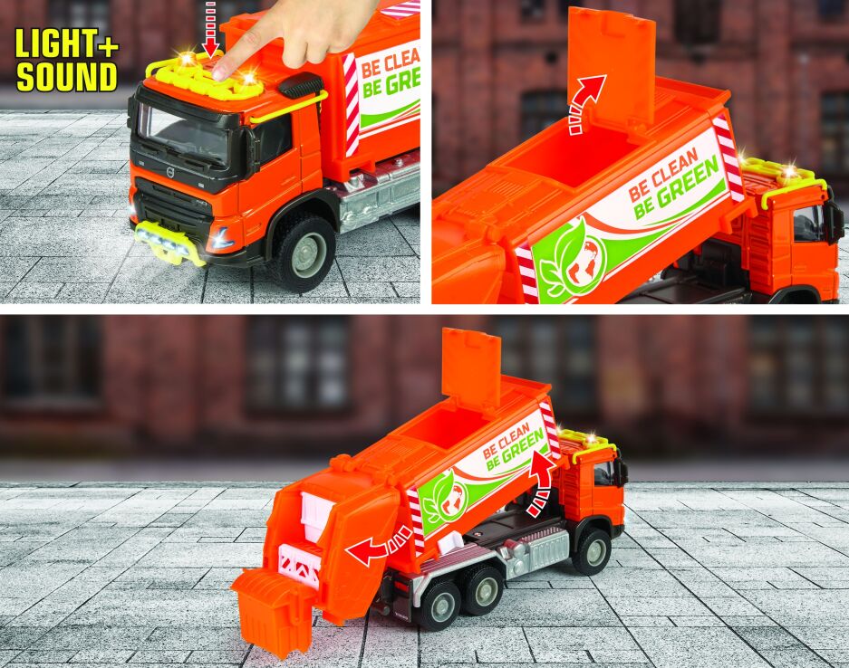Majorette D/C Όχημα Volvo Garbage Truck Collector 19cm (213743000) (2)