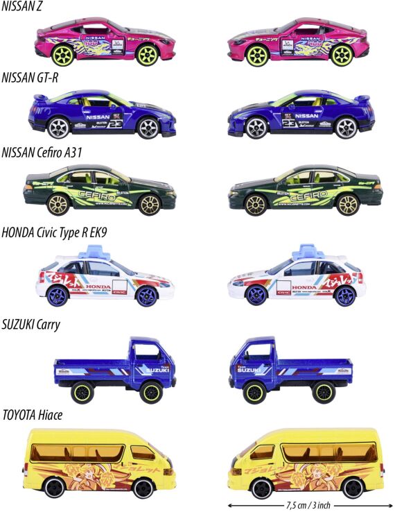 Majorette D/C Οχήματα Japan Deluxe 7.5cm-6 Σχέδια (212051030) (9)