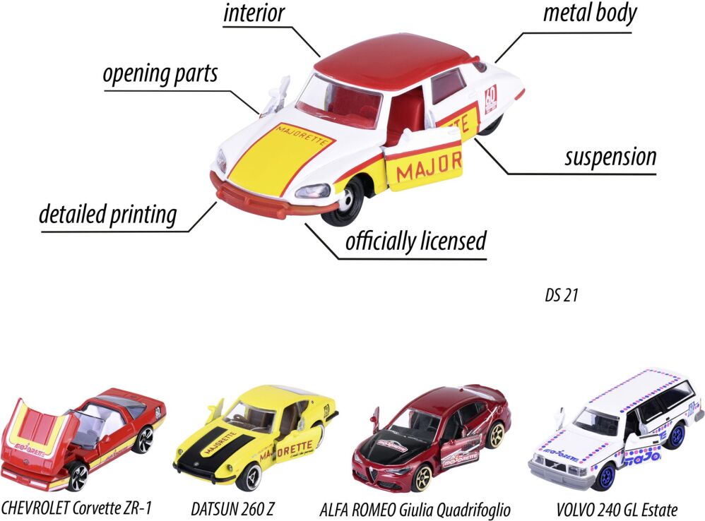 Majorette D/C Giftpack 60th Anniversary Edition Σετ 5 Αυτοκίνητα 7.5cm (212054101) (4)