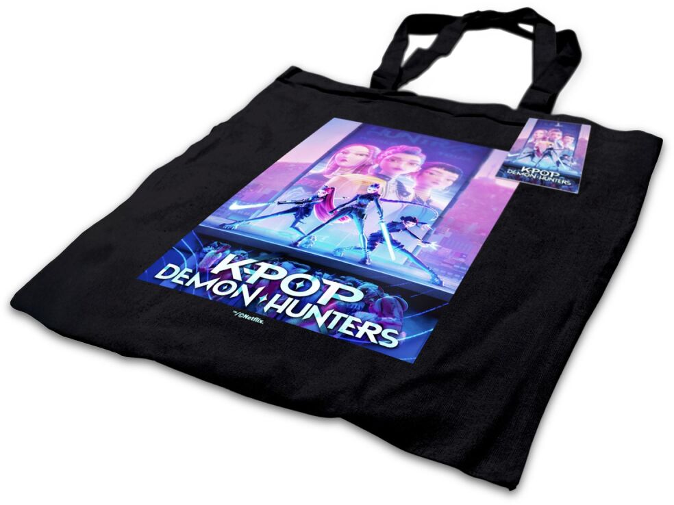 KE K-Pop Demon Hunters Τσάντα Υφασμάτινη Μαύρη (GP2510438) (1)
