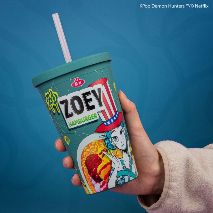 FBL K-Pop Demon Hunters Zoey:Hamburger Ποτήρι Με Καλαμάκι (CR4385) (5)