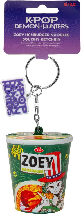 FBL K-Pop Demon Hunters Zoey:Hamburger Μπρελόκ Squishy (CR2237) (1)