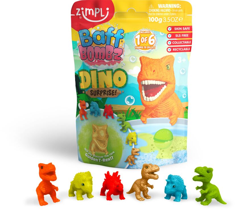 Zimpli Kids Baff Bombz Dino Surprise! 100gr.-6 Σχέδια-1Τμχ (6933) (0)