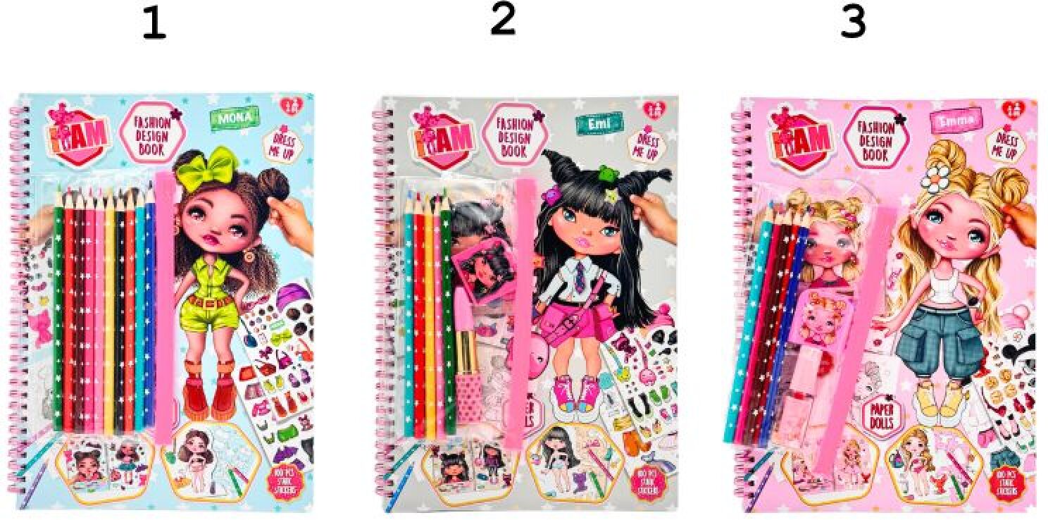 Canenco I Am Μπλοκ Δραστηριοτήτων Fashion Design S3-3 Σχέδια (IAM252253V2) (1)