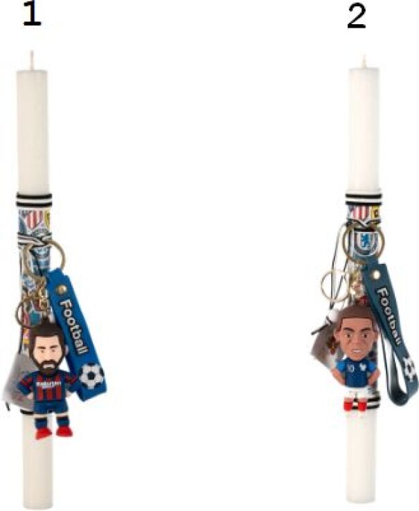 Λαμπάδα Παίκτες Ποδοσφαίρου-2 Σχέδια (98.29.5021) (1)