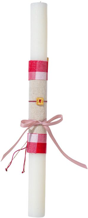 Λαμπάδα Βραχιόλι Επίχρυση Χάντρα Με Κόκκινη Καρδιά 1cm (ML26007) (0)