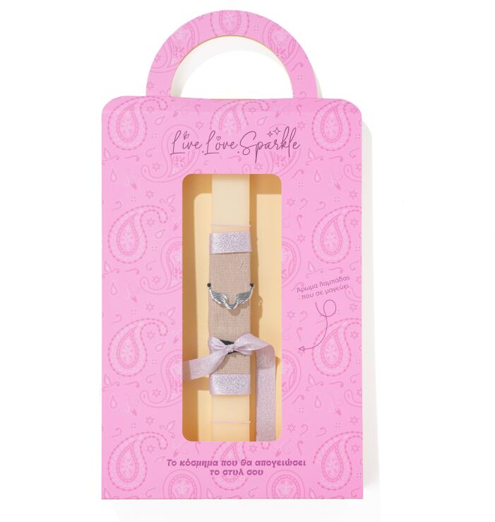 Λαμπάδα Βραχιόλι Επάργυρα Φτερά Αγγέλου 4cm (ML26017) (0)