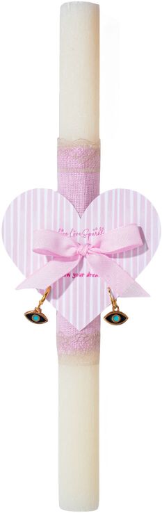 Λαμπάδα Σκουλαρίκια Κρίκος Ματάκια Σε Χάρτινη Καρδιά (ML26027) (0)