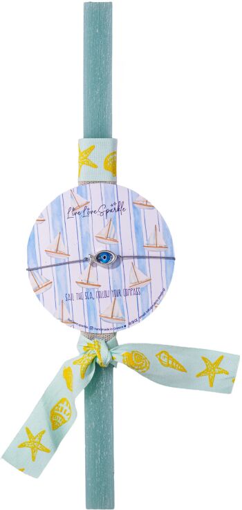 Λαμπαδάκι Βραχιόλι Επάργυρο Ψαράκι Κρυσταλλάκι 1.5cm (ML26031) (0)