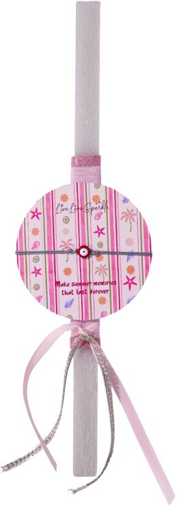 Λαμπαδάκι Βράχιολι Επάργυρο Μάτι Κόκκινο 1.2cm (ML26035) (0)