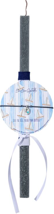 Λαμπαδάκι Βραχιόλι Επάργυρος Ιππόκαμπος Ματάκι 1.2cm (ML26050) (0)