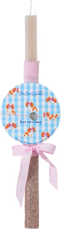 Λαμπαδάκι Βραχιόλι Επάργυρο Καρδιά Πατούσα 1.2cm (ML26053) (0)