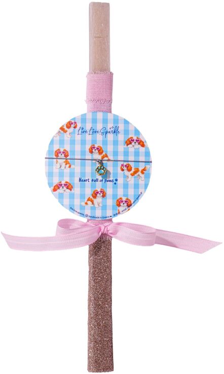 Λαμπαδάκι Βραχιόλι Επίχρυσο Πατούσα Σμάλτο Γαλάζιο 0.9cm (ML26055) (0)