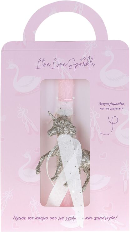 Λαμπάδα Μονόκερος 3D Glitter 15cm (ML26074) (0)