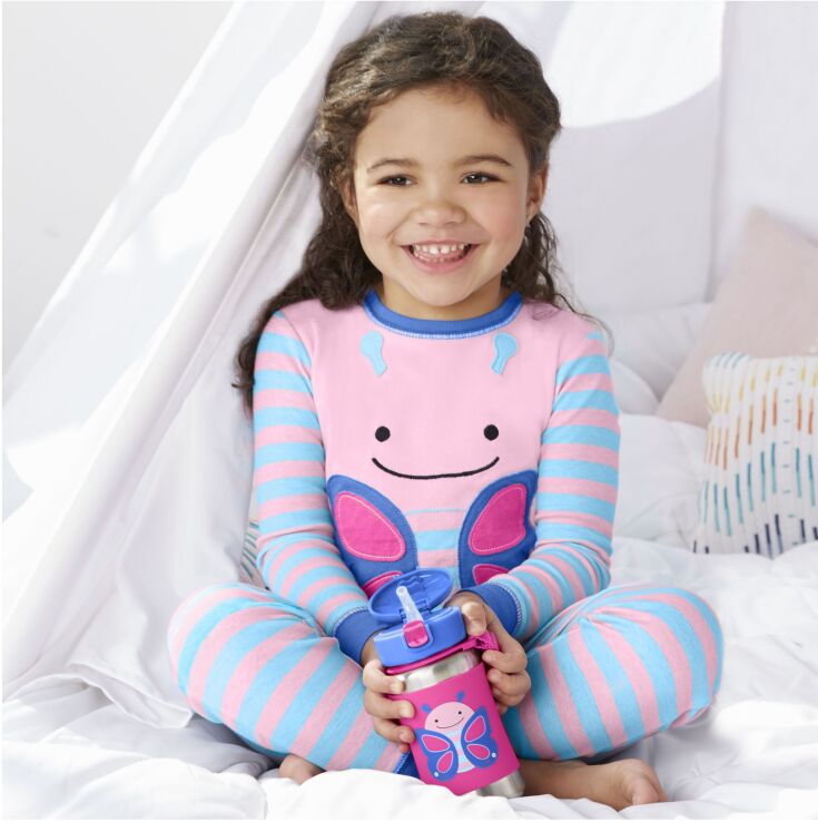 Skip Hop Zoo SS-Butterfly Παγούρι Με Καλαμάκι (252517) (2)