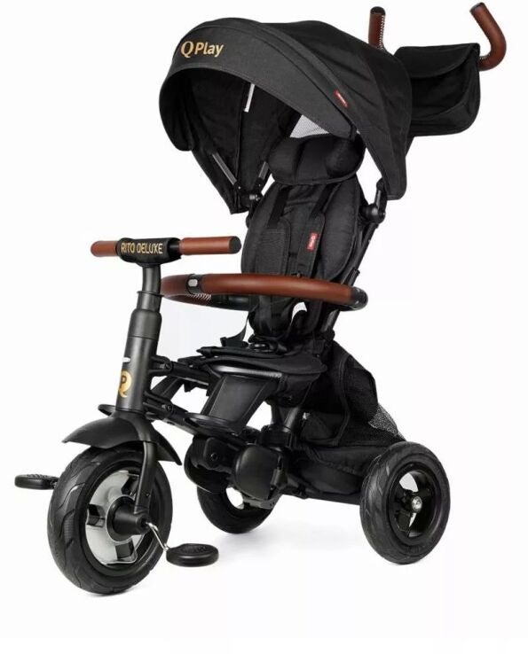 QPlay Τρίκυκλο Rito Deluxe Air Gel Wheels Black (01-1212068-02) (1)