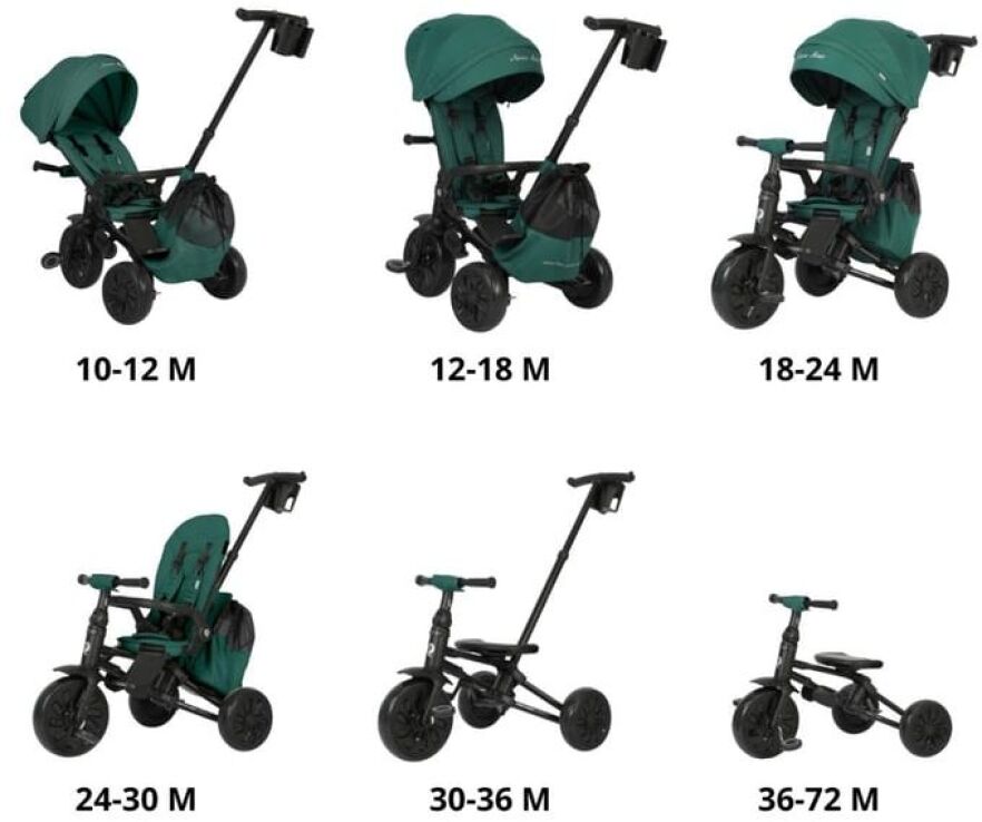 QPlay Τρίκυκλο Nova Max 6 in 1 Alpine Green (01-1212078-02) (1)