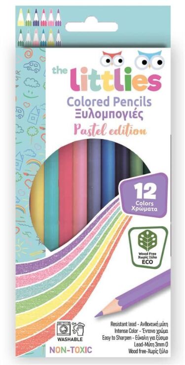 The Littles Ξυλομπογιές Wood Free Παστέλ 12Τμχ (000647067) (0)