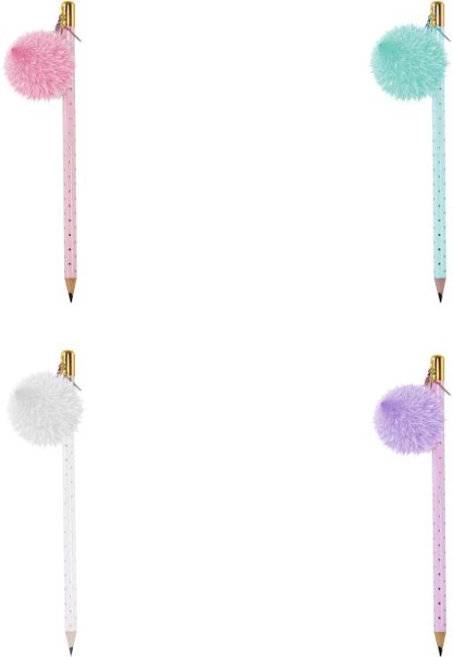 Tesoro Μολύβι Πομ Πομ HB2-4 Σχέδια-1 Τμχ (582210) (1)