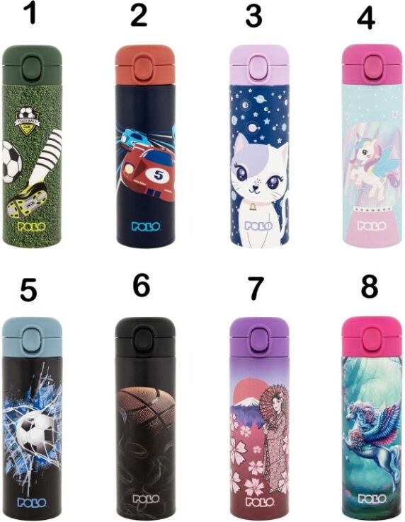 Polo Θερμός Stainless Steel Junior 500ml-8 Σχέδια (005) (1)
