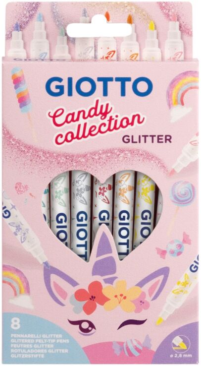 Giotto Μαρκαδόροι Glitter Candy Pastel 8Τμχ (428500) (0)