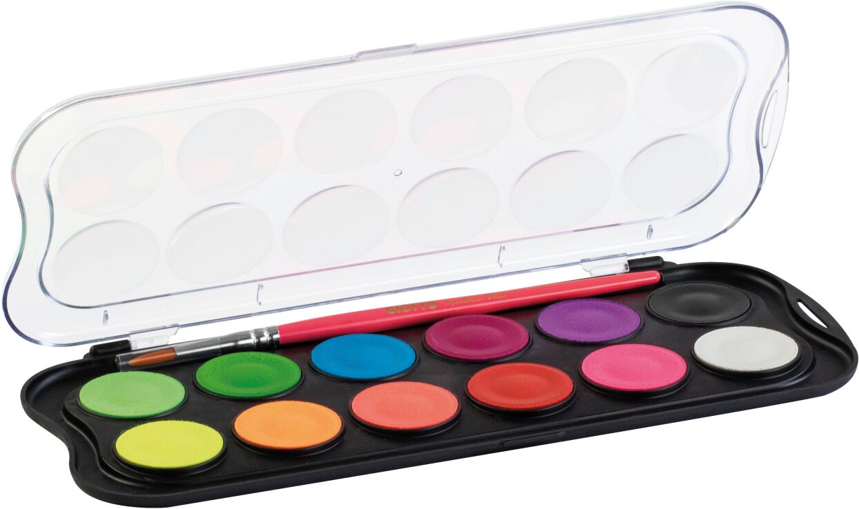 Giotto Νερομπογιά Fluo 12 Χρωμάτων (351400) (1)