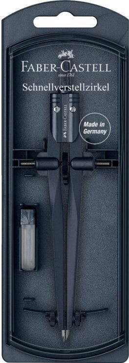 Faber Castell Διαβήτης Stream Με Ρύθμιση Μπλε Σκούρο/Ροζέ-2 Σχέδια (129174545) (2)