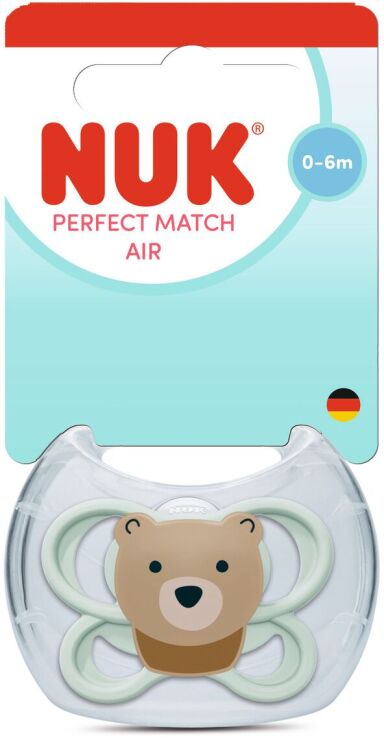 Nuk Πιπίλα Σ M1 Perfect Match Air Με Θήκη Bear (10175346) (0)