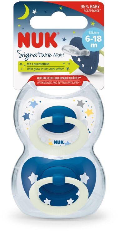 Nuk Πιπίλα Σ Μ2 Signature Night Με Θήκη 2Τμχ-2 Σχέδια (10176276) (0)