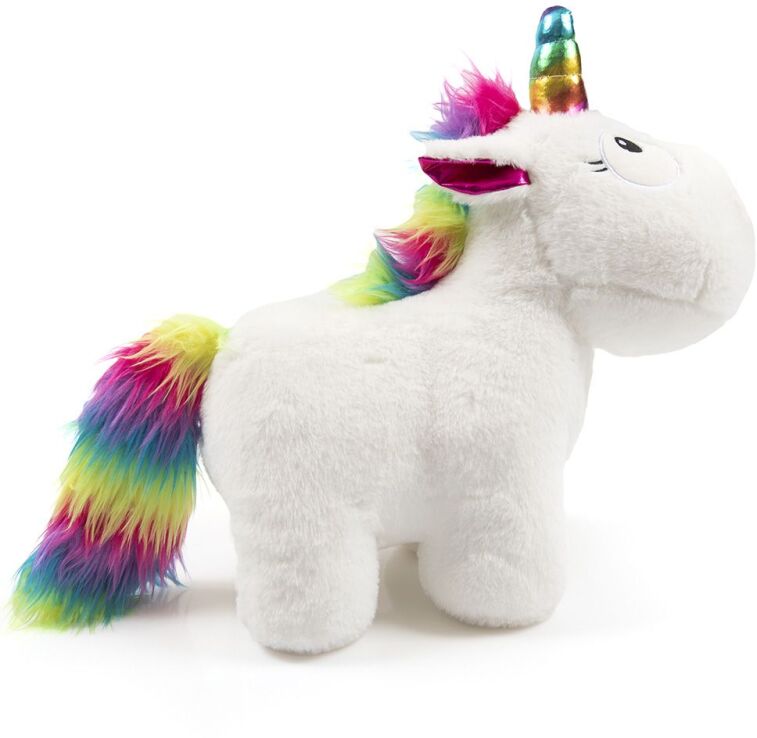 Λούτρινος Fluffy Μονόκερος 34cm-2 Σχέδια (20756) (3)