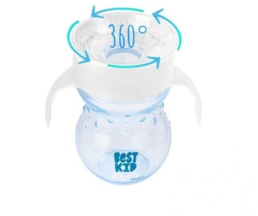 Akuku Εκπαιδευτικό Ποτηράκι 360° Με Καπάκι 9m+ 270ml (A0010) (1)