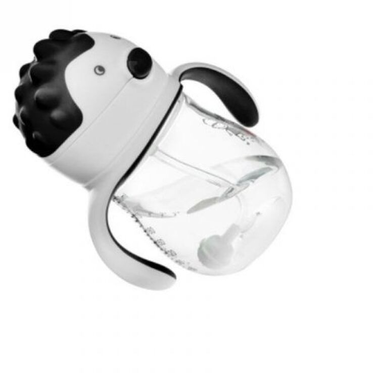 Akuku Εκπαιδευτικό Ποτηράκι Με Καλαμάκι & Βαρίδι 250ml 9M+ Μαύρο-Γκρι  (A0034) (3)