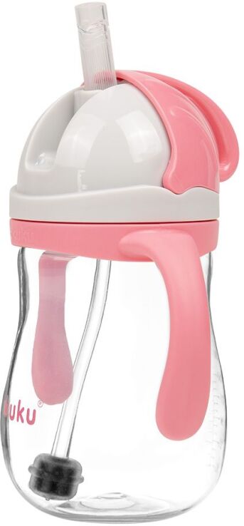 Akuku Ποτηράκι Με Καλαμάκι & Βαρίδι Pink (A0676) (1)