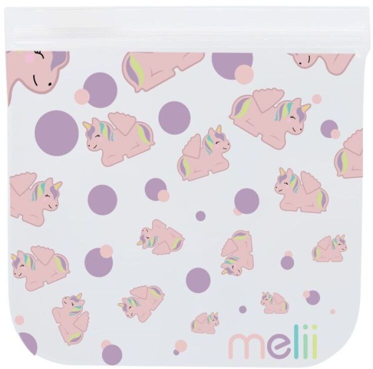 Melii Επαναχρησιμοποιούμενα Τσαντάκια Για Σνακ Cat & Unicorn 4Τμχ (MEL21200) (2)