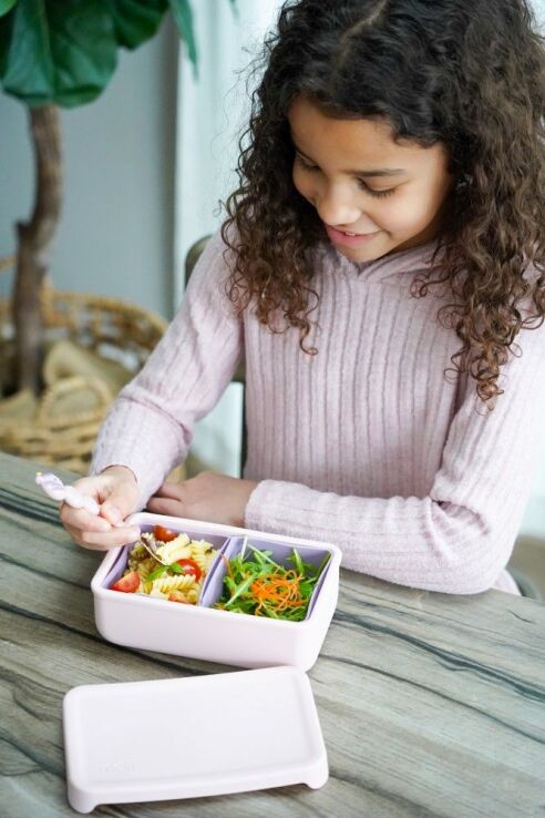 Melii Φαγητοδοχείο Bento 2 Θέσεων 700ml Pink/Purple (MEL22300) (3)