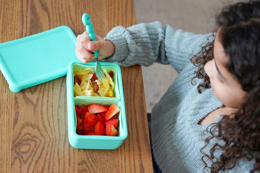 Melii Φαγητοδοχείο Σιλικόνης Με Ασποσπώμενα Διαχωριστικά Blue (MEL22310) (3)