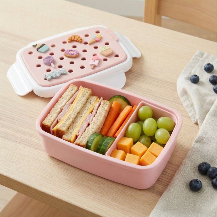 Melii Φαγητοδοχείο Bento Με Charms 880ml Pink (MEL27620) (2)