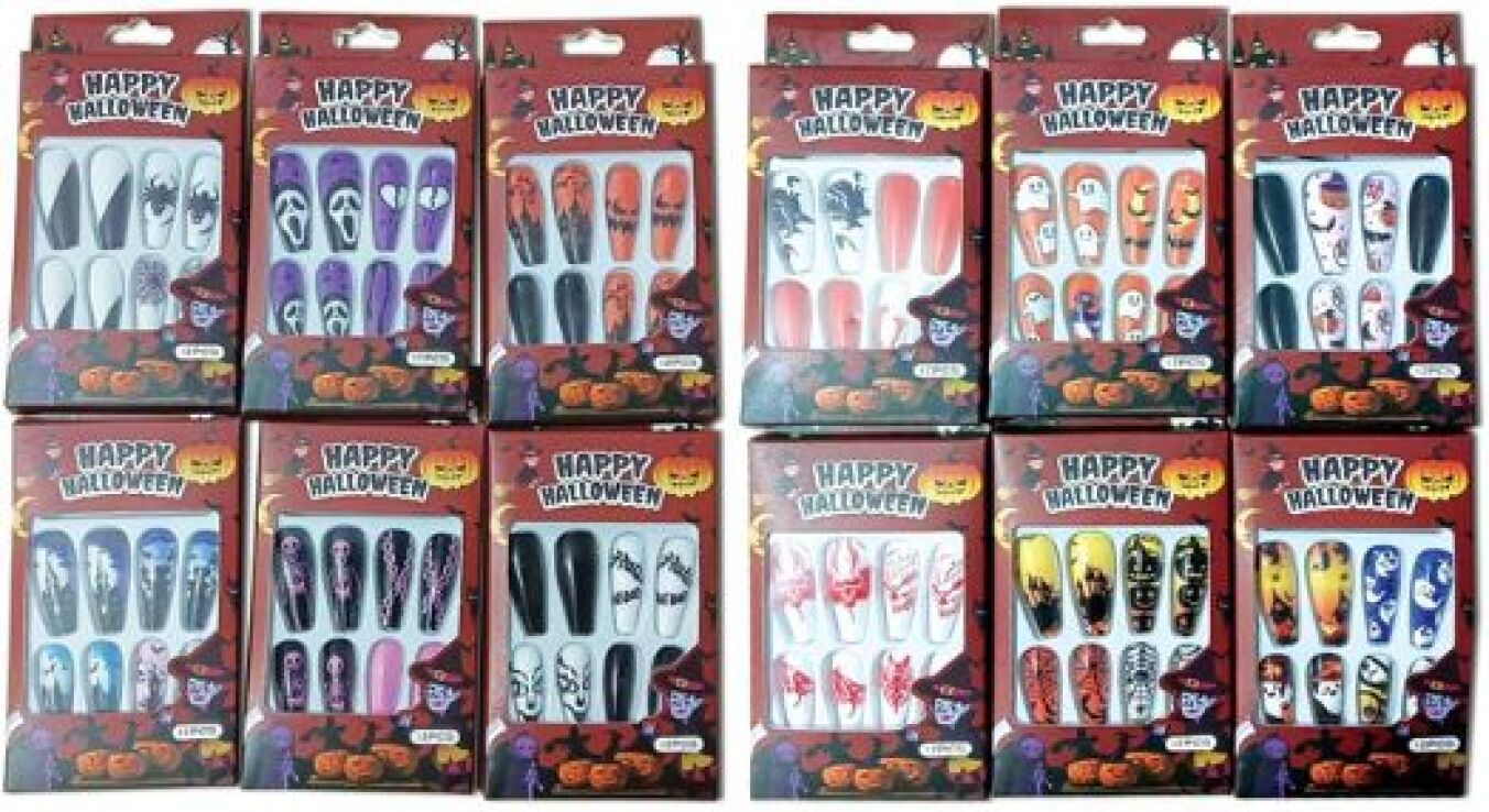 Σετ 12 Νύχια Halloween-12 Σχέδια-1Τμχ (Α1826) (0)