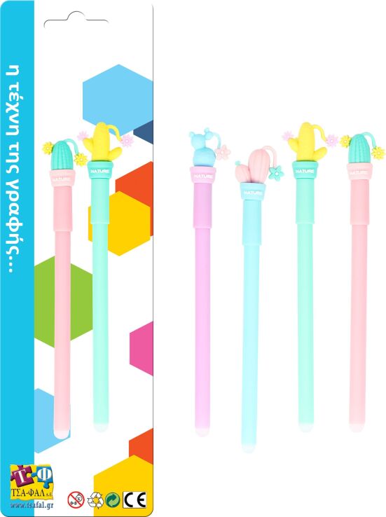Στυλό Cactus 2Τμχ-4 Σχέδια (Σ04672) (0)
