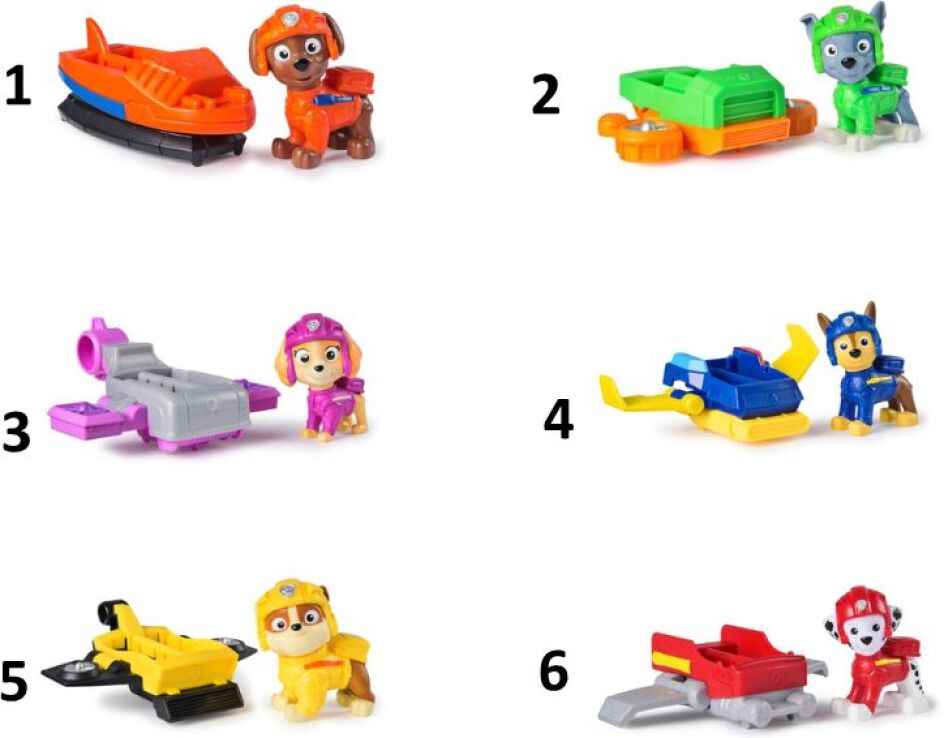 Paw Patrol Οχήματα Δράσης Και Φιγούρα-6 Σχέδια (6071503) (1)
