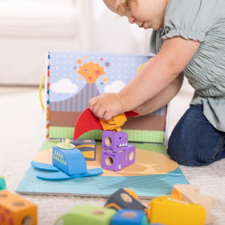 Melissa & Doug Blockables Σετ Δεινόσαυροι (6074524) (3)
