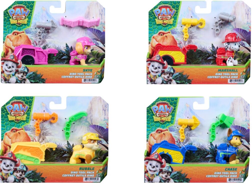 Paw Patrol Dino Movie Κουτάβια Με Εργαλεία-Οχήματα-4 Σχέδια (6076003) (2)