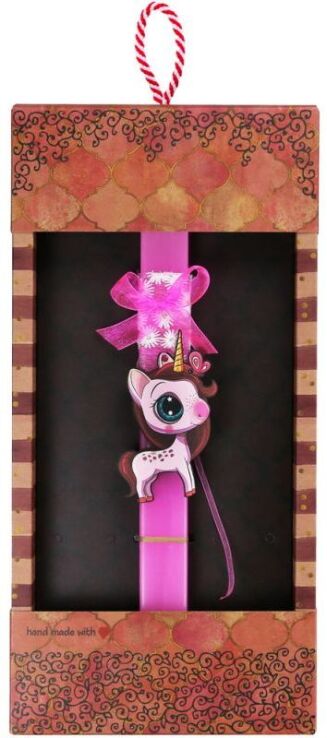 Λαμπάδα Μονόκερος Με Πεταλούδα (LA25036O) (0)