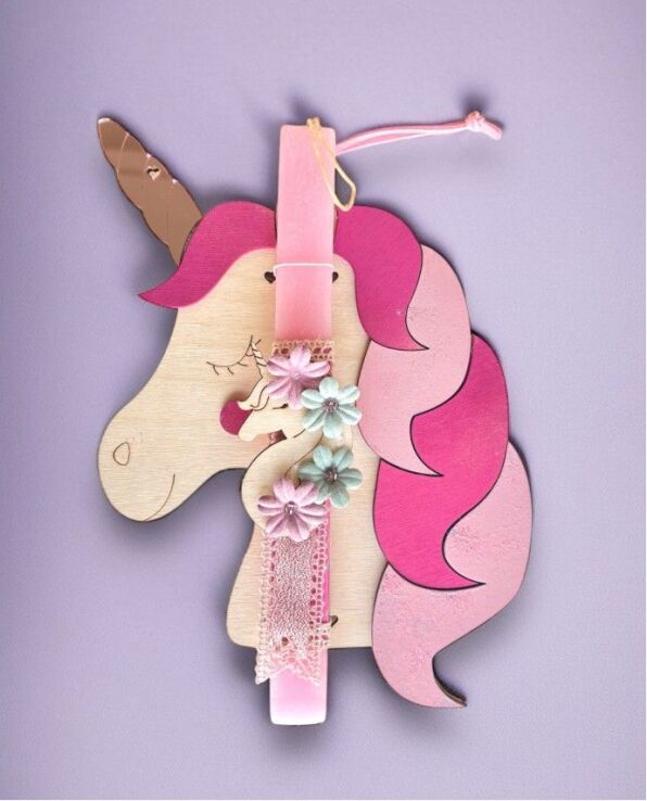 Λαμπάδα Μονόκερος Ροζ (04.21.00.000.6460) (0)