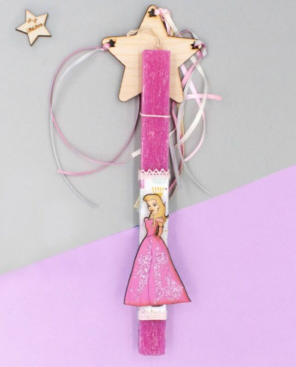 Λαμπάδα Ροζ Πριγκίπισσα Ραβδί (607.2245) (0)