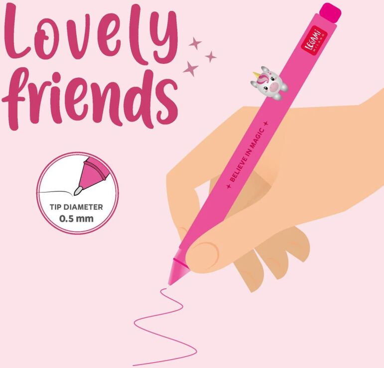Legami Gel Pen-Lovely Friends-Unicorn (CPP0006) (2)